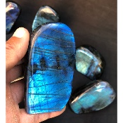 LABRADORITE bleue FORME LIBRE polie Lot de 12pièces 