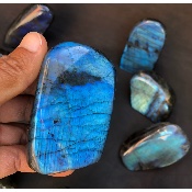 LABRADORITE bleue FORME LIBRE polie Lot de 12pièces 