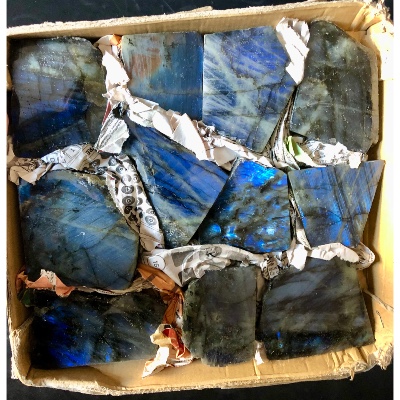 LABRADORITE UNE FACE POLIE Lot de 11 pièces