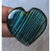 LABRADORITE BLEU-VERT COEUR 