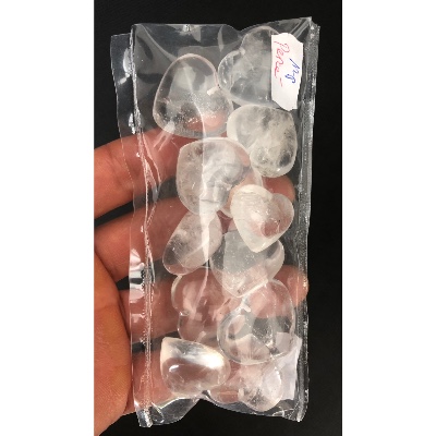 QUARTZ CRISTAL COEUR PERCÉ Lot de 12 Pièces