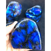 LABRADORITE bleue FORME LIBRE polie Lot de 4 pièces 