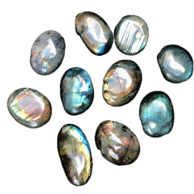 LABRADORITE GALET Lot de 10 pièces