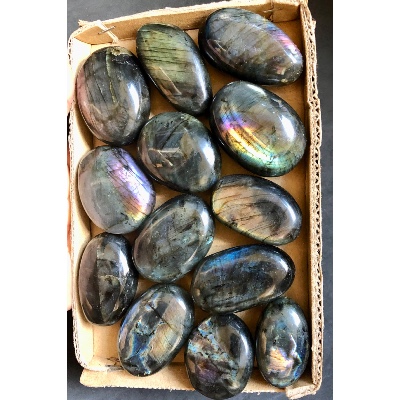 LABRADORITE GALET Lot de 13 pièces