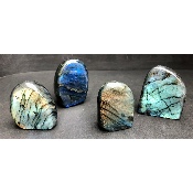 LABRADORITE Entièrement POLIE Lot de 4 Pièces