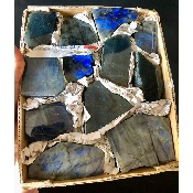 LABRADORITE UNE FACE POLIE Carton de 13 Pièces