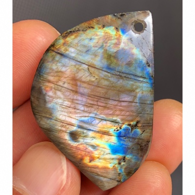 LABRADORITE ARC-EN-CIEL PENDENTIF 