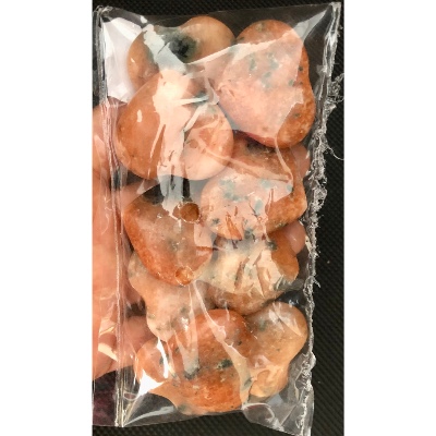 CALCITE ORANGE COEUR Lot de 10 Pièces