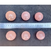 QUARTZ ROSE BOULE Lot de 6 pièces