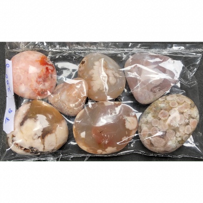AGATE FLEUR GALET sachet de 7 pièces