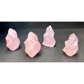 QUARTZ ROSE FLAMME Lot de 4 Pièces