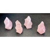 QUARTZ ROSE FLAMME Lot de 4 Pièces