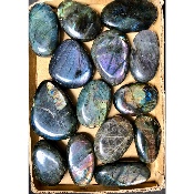 LABRADORITE multicolore GALET Lot de 20 pièces