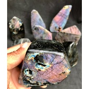 LABRADORITE Forme libre Multicolore-violet 10 pièces