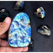 LABRADORITE FORME LIBRE Entièrement POLIE Lot de 2,44 Kg