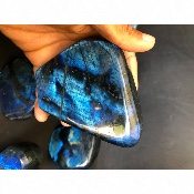 LABRADORITE bleue FORME LIBRE polie Lot de 9 pièces 