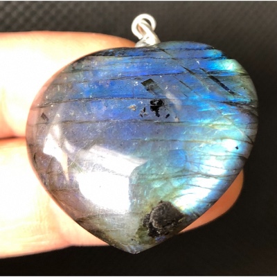 LABRADORITE coeur PENDENTIF 18,1 gr