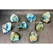 LABRADORITE FORME LIBRE Entièrement POLIE Lot de 8 Pièces