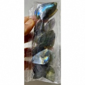 LABRADORITE PENDENTIF  PERCÉ Sachet de 12 Pièces