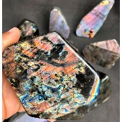 LABRADORITE Forme libre Multicolore-violet 10 pièces