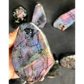 LABRADORITE Forme libre Multicolore-violet 10 pièces