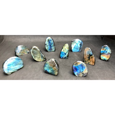 LABRADORITE Entièrement POLIE Lot de 10 Pièces
