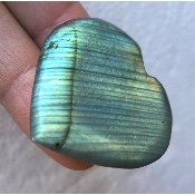 LABRADORITE BLEU-VERT COEUR 