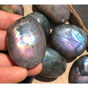 LABRADORITE multicolore-violet GALET Lot de 14 pièces