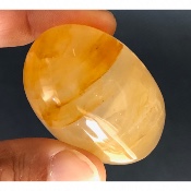 QUARTZ HÉMATOÏDE JAUNE  GALET 76 gr