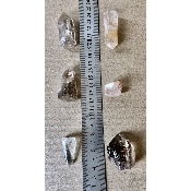 QUARTZ CRISTAL à inclusions PRISME  Lot de 6 pièces