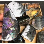 LABRADORITE Forme Libre Violet-Multicolore Lot de 8 Pièces