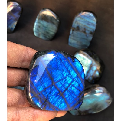 LABRADORITE bleue FORME LIBRE polie Lot de 12pièces 