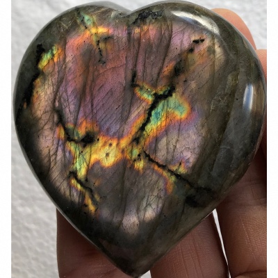 LABRADORITE VIOLETTE  COEUR 186 gr