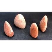 PIERRE DE LUNE ORANGE FORME LIBRE Lot de 4 pièces