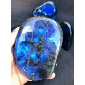 LABRADORITE bleue FORME LIBRE polie Lot de 4 pièces 