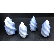 CALCITE bleue FLAMME Lot de 4 pièces