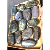 LABRADORITE multicolore GALET Lot de 20 pièces