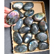LABRADORITE multicolore GALET Lot de 17 pièces