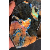 LABRADORITE MULTICOLORE Entièrement POLIE Lot de 4,34 Kg