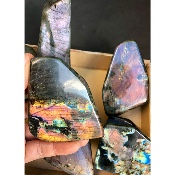LABRADORITE MULTICOLORE  POLIE Lot de 8 pièces