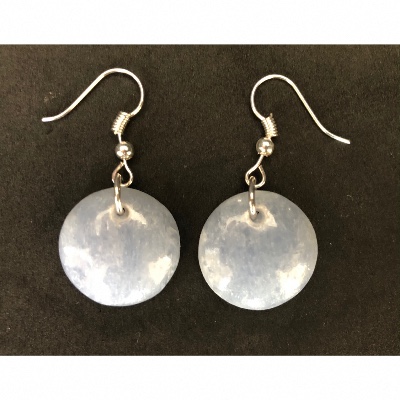 CALCITE BLEUE BOUCLE D'OREILLE