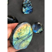 LABRADORITE Entièrement POLIE Lot de 8 Pièces