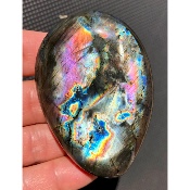 LABRADORITE GALET MULTICOLORE 123g