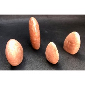 PIERRE DE LUNE ORANGE FORME LIBRE Lot de 4 pièces