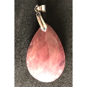 QUARTZ ROSE  PENDENTIF