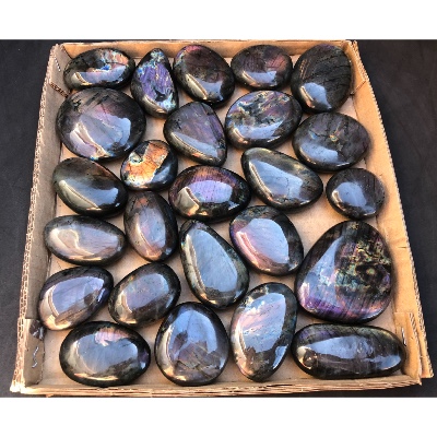 LABRADORITE Multicolore-violet GALET Carton de 26 pièces