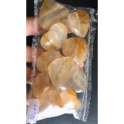QUARTZ HÉMATOÏDE JAUNE COEUR sachet de 10 Pièces