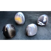 AGATE BLEUE FORME LIBRE lot de 4 pièces