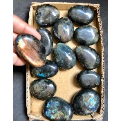 LABRADORITE GALET Lot de 13 pièces