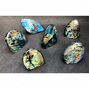 LABRADORITE FORME LIBRE Entièrement POLIE Lot de 2,37 pièces